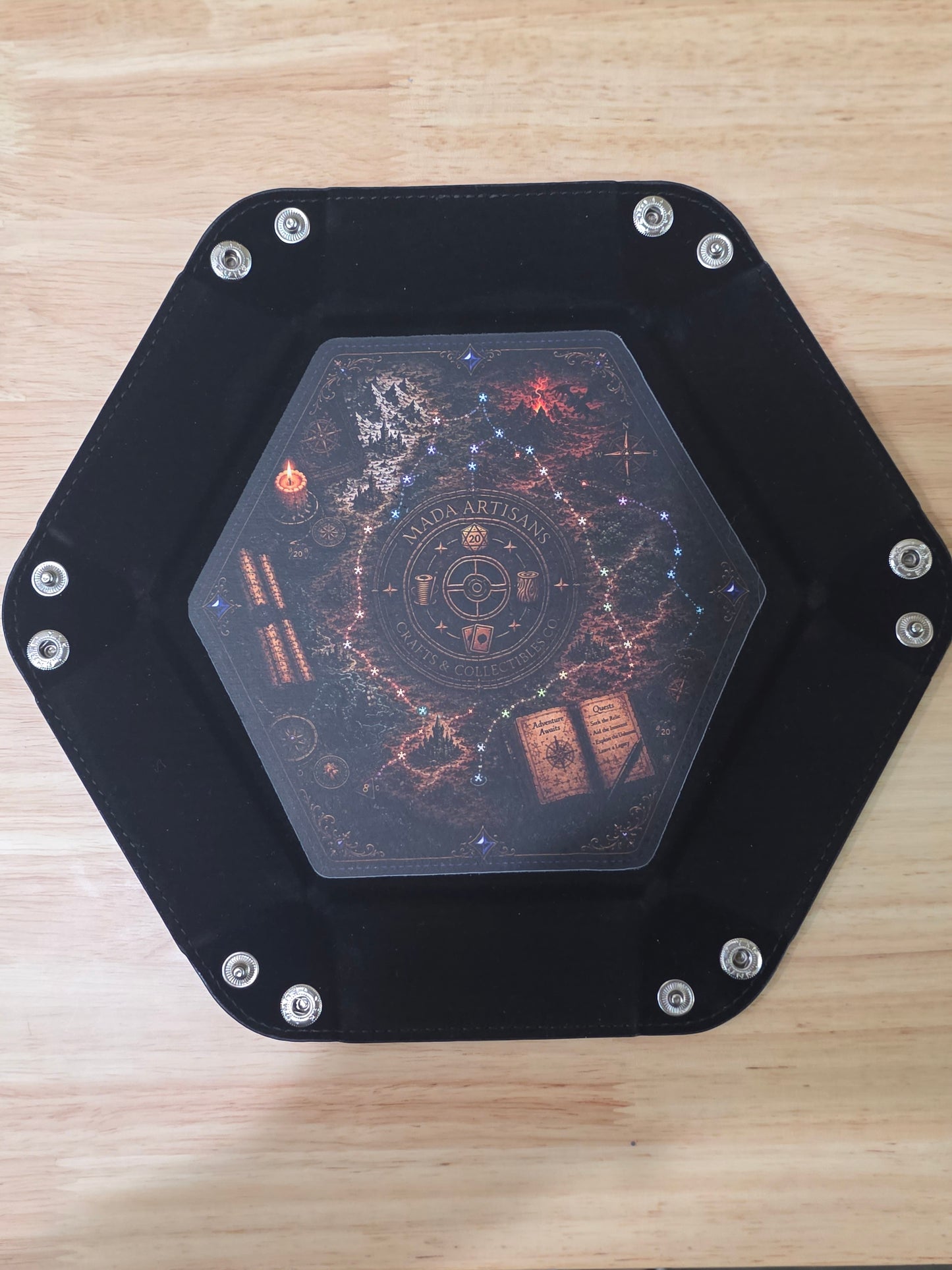 Premium Hexagonal Snap Dice Tray