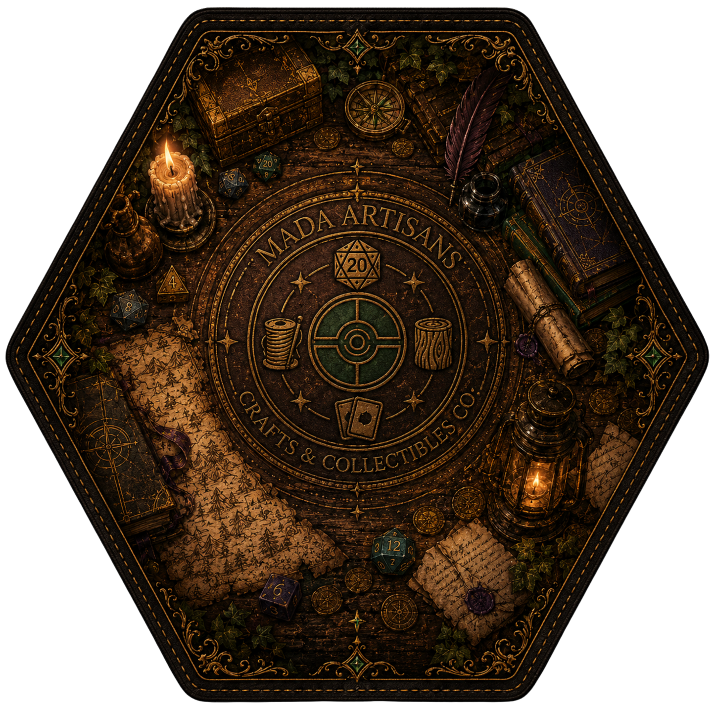 Premium Hexagonal Snap Dice Tray
