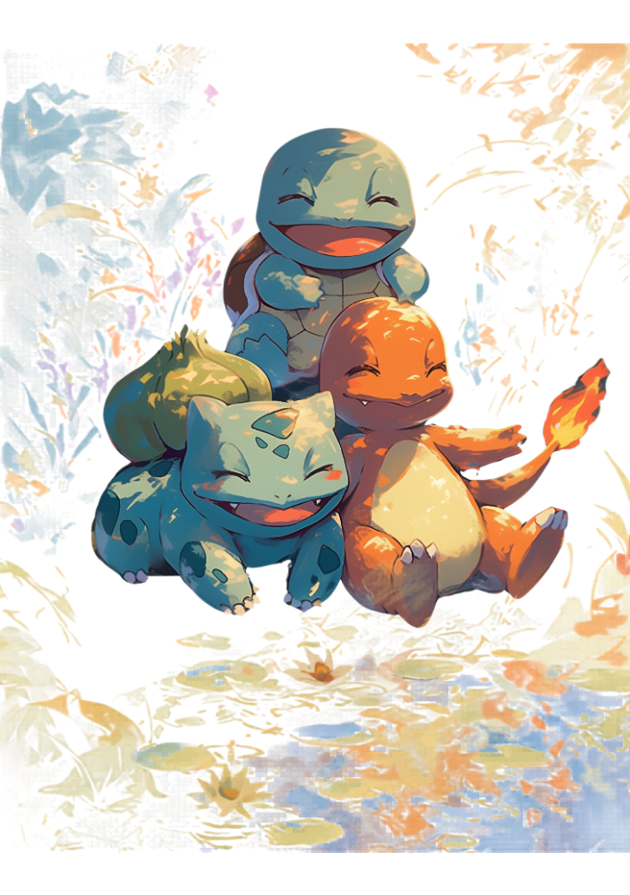 Kanto Starters Graphic T-Shirt